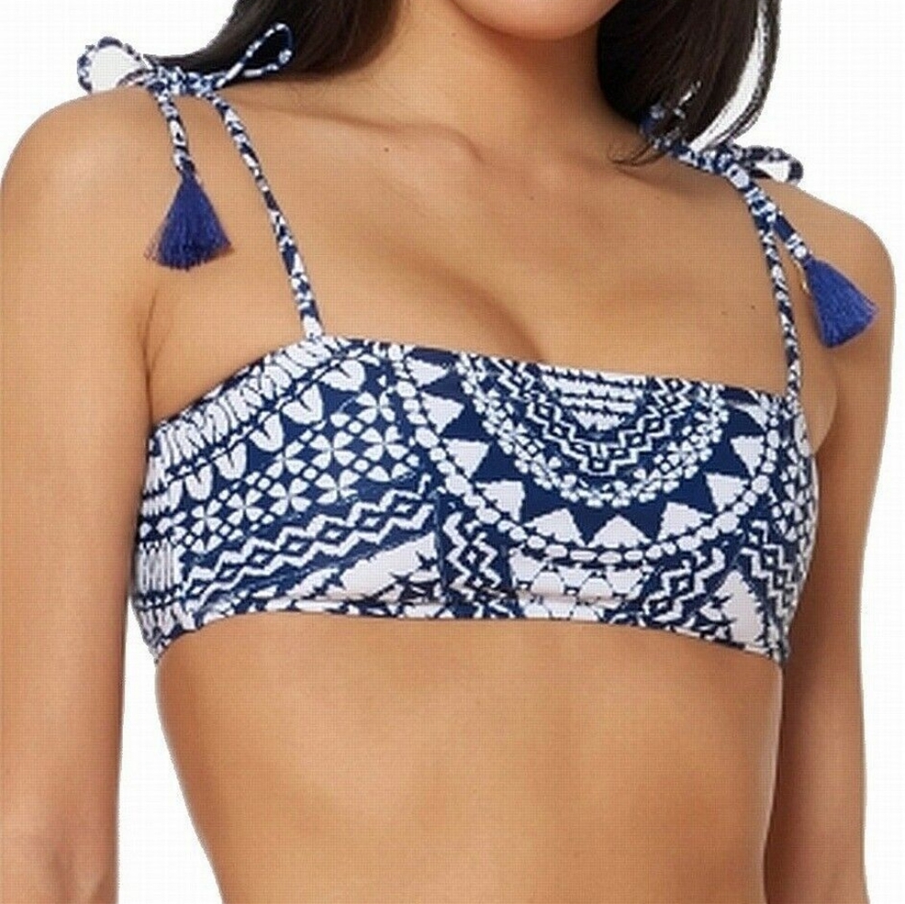 Jessica Simpson Tie Shoulder Boho Bikini Top sz M